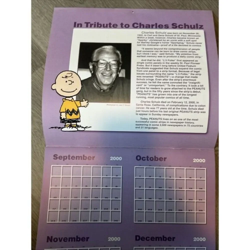 Snoopy Peanuts Through the Decades‎ 2001 - 16 month wall calendar - Daydream